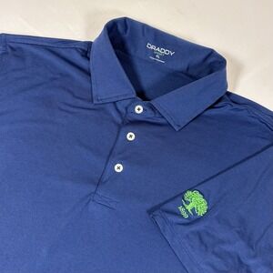 B Draddy Polo Shirt Mens Size XL The Ocean Course Kiawah Blue Golf Performance